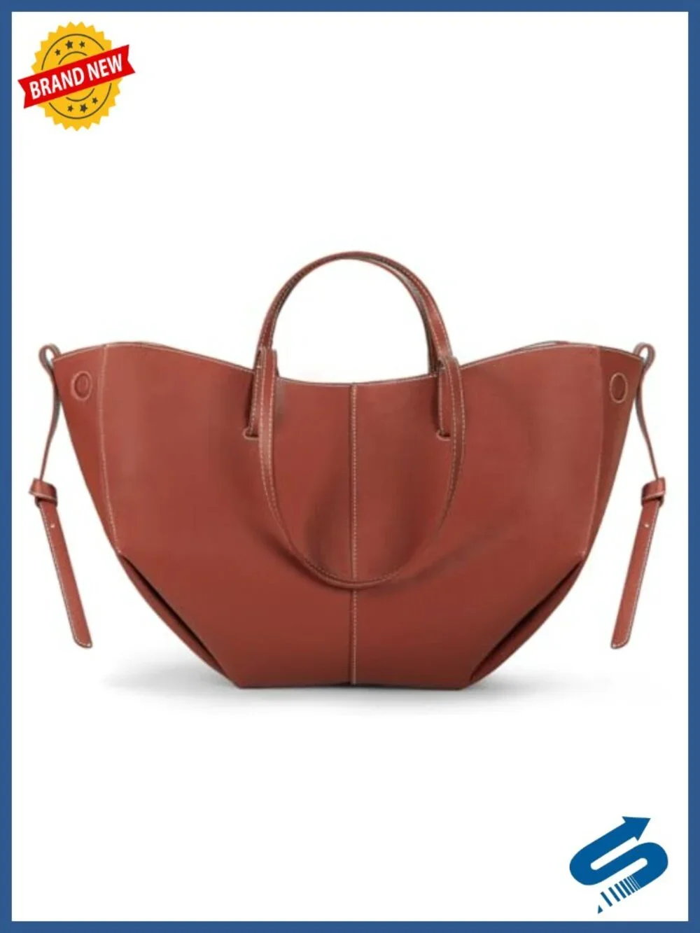 Faux Leather Bucket Tote Handbag Convertible Shoulder Bag Work Travel